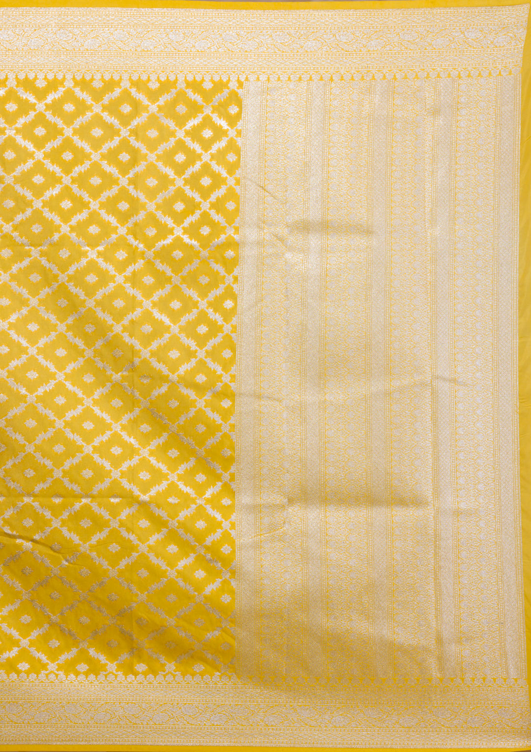 Yellow Zariwork Banarasi Silk Silk Saree