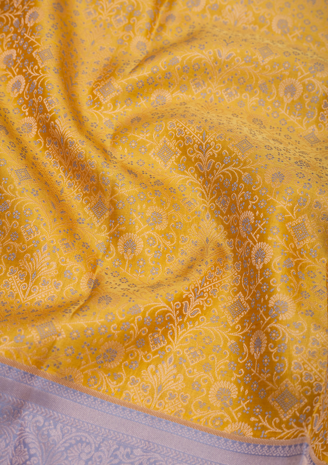 Yellow Zariwork Pure Silk Saree