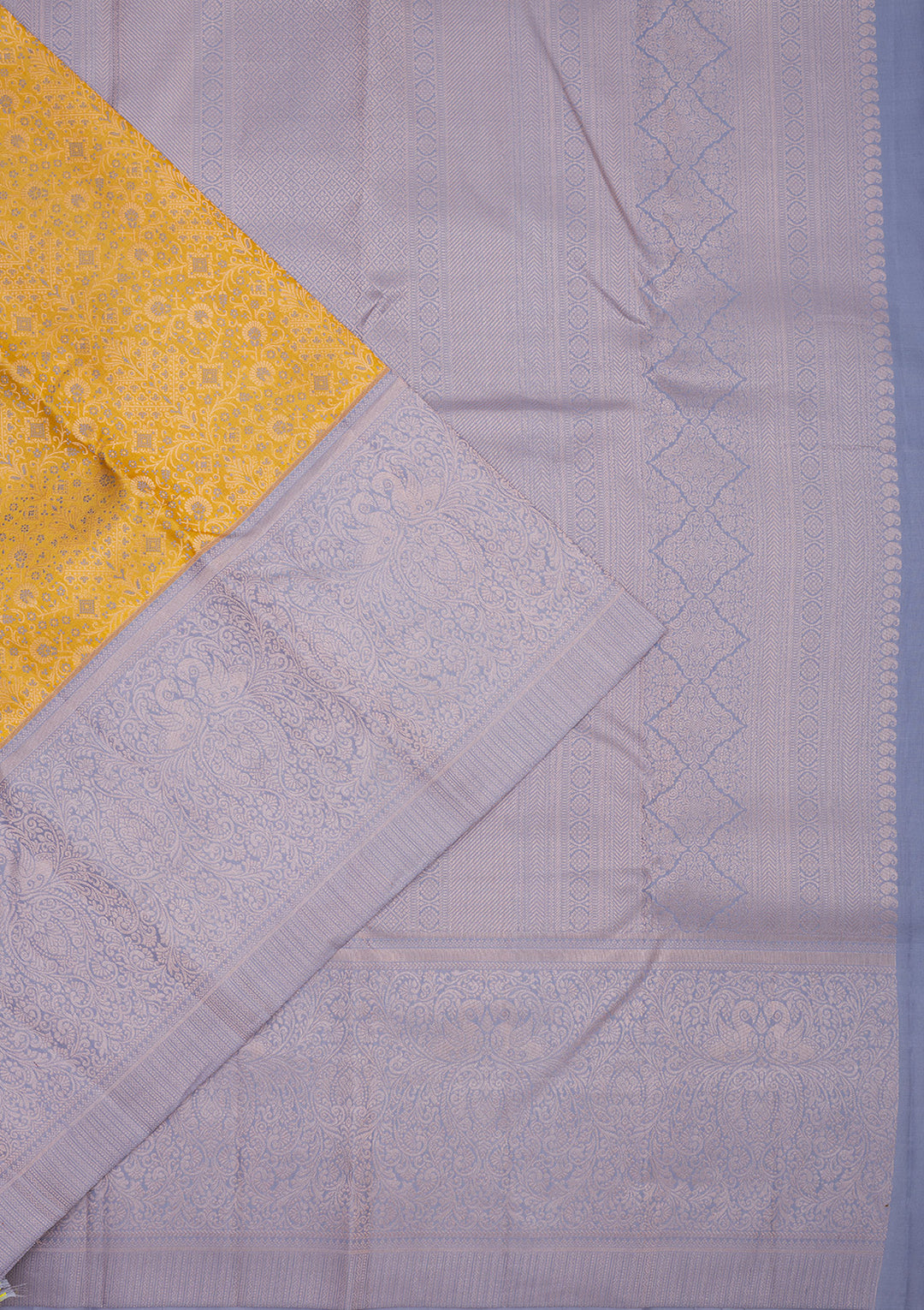 Yellow Zariwork Pure Silk Saree