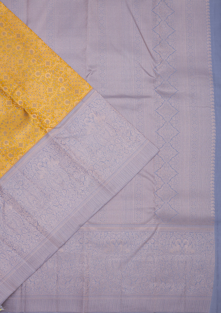 Yellow Zariwork Pure Silk Saree
