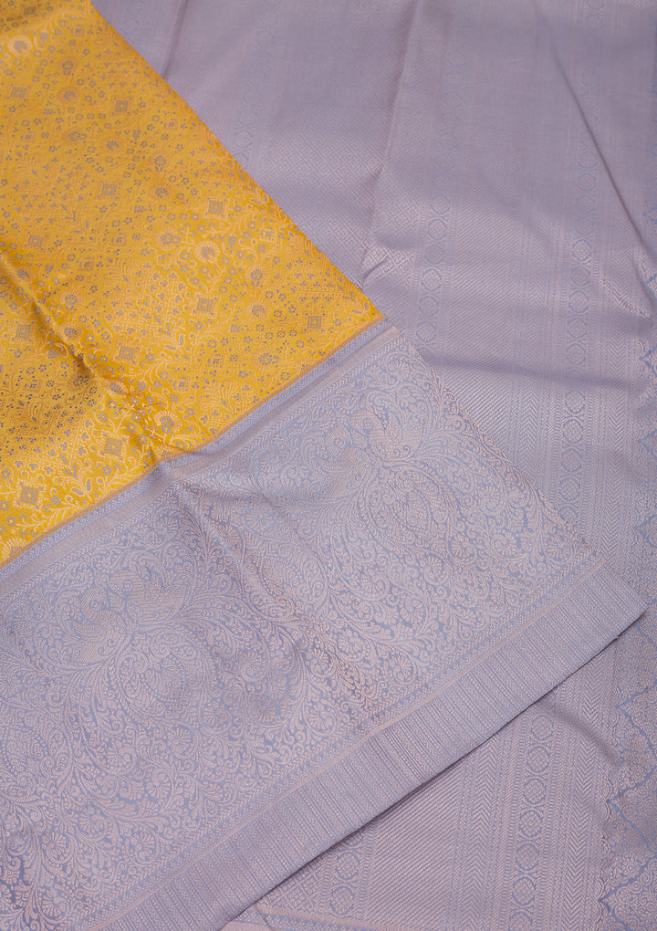 Yellow Zariwork Pure Silk Saree