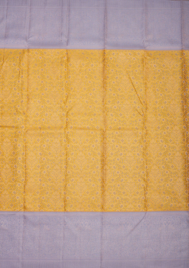 Yellow Zariwork Pure Silk Saree