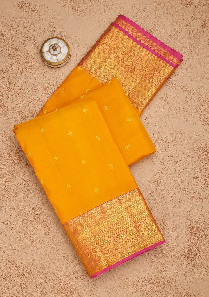 Yellow Zariwork Pure Silk Saree