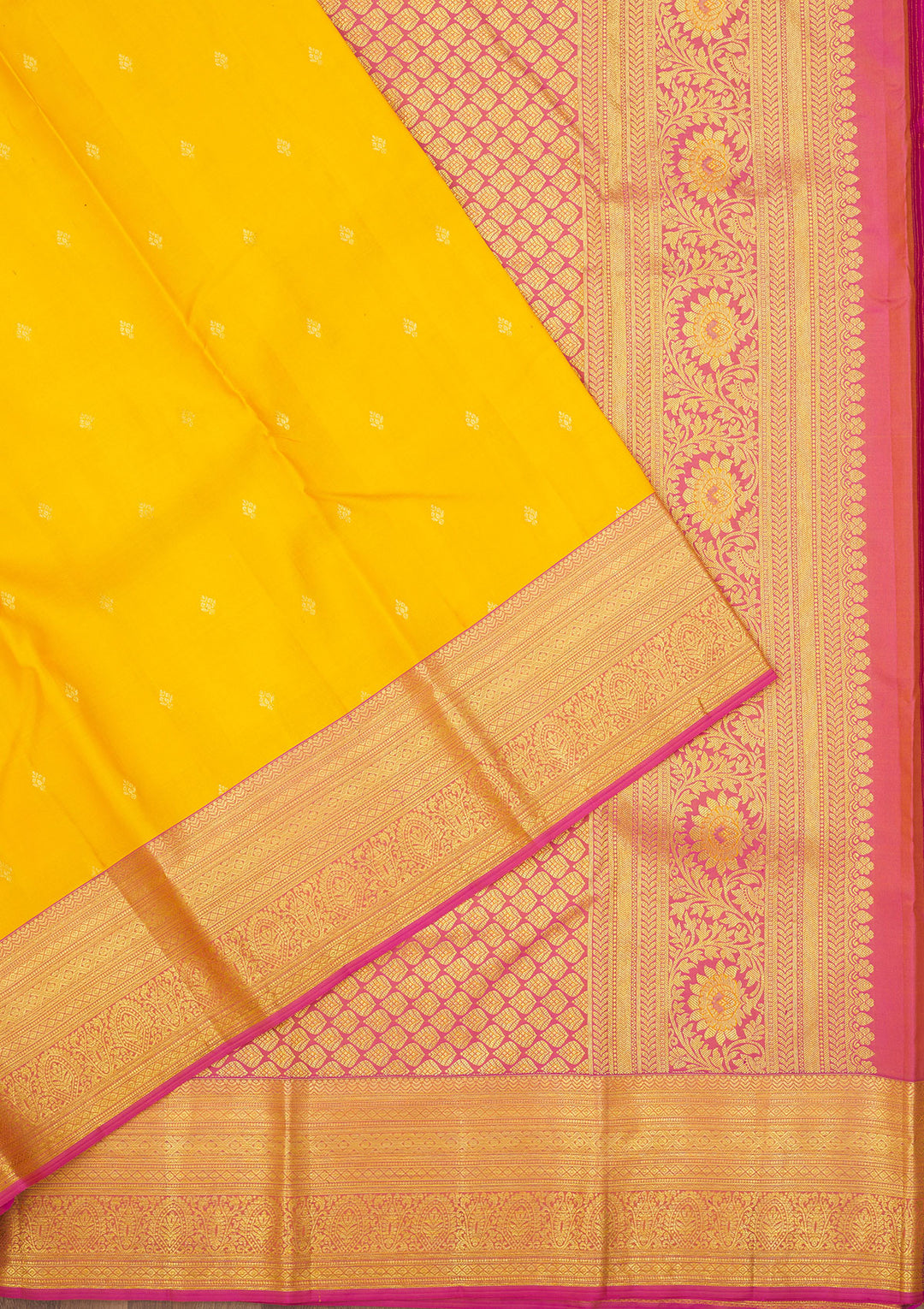 Yellow Zariwork Pure Silk Saree
