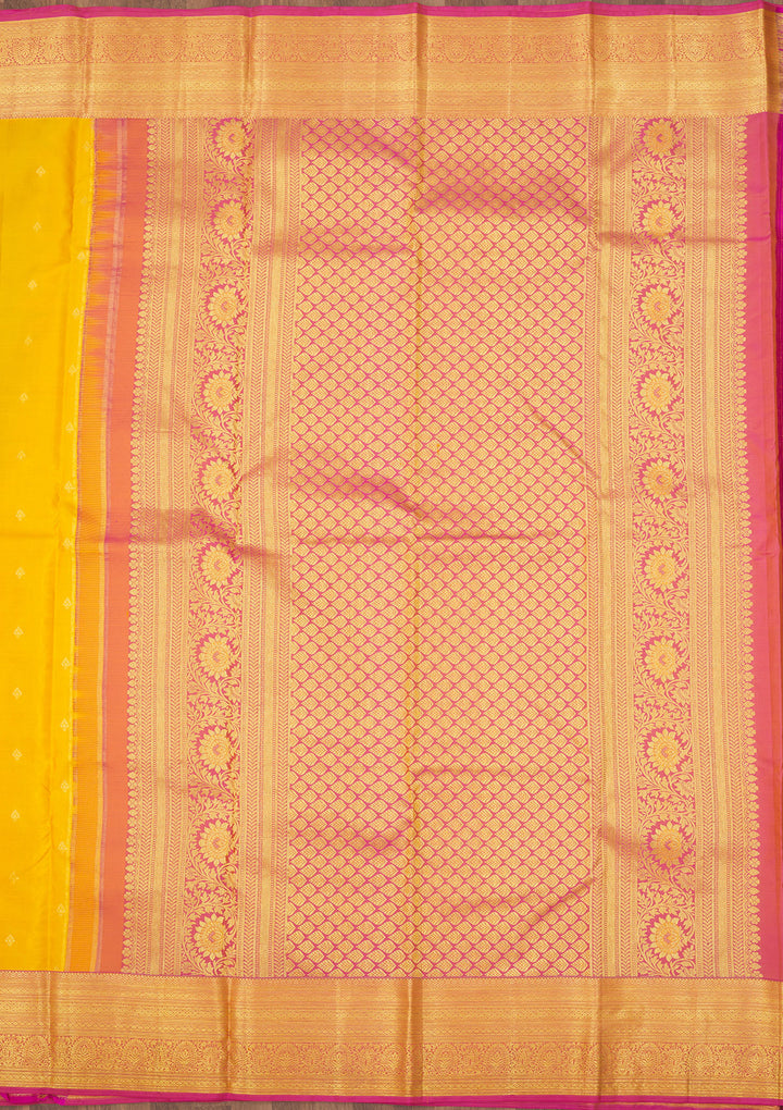 Yellow Zariwork Pure Silk Saree