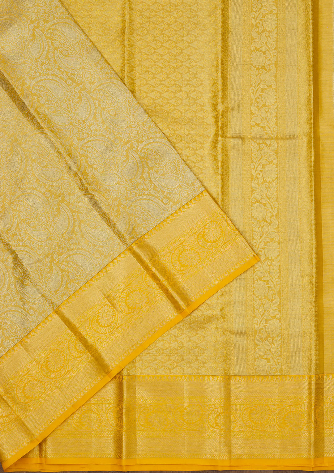 Yellow Zariwork Pure Silk Saree