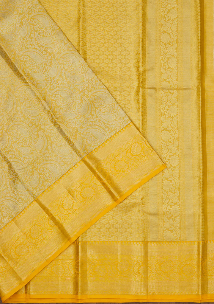 Yellow Zariwork Pure Silk Saree