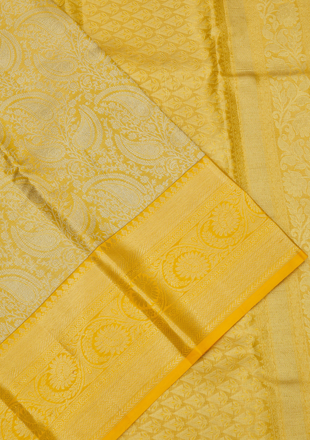 Yellow Zariwork Pure Silk Saree