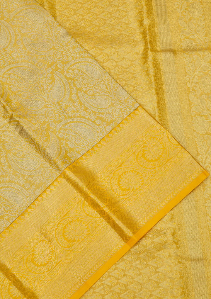 Yellow Zariwork Pure Silk Saree