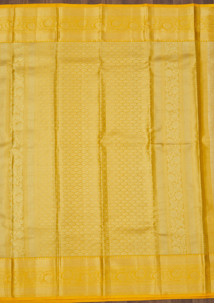 Yellow Zariwork Pure Silk Saree