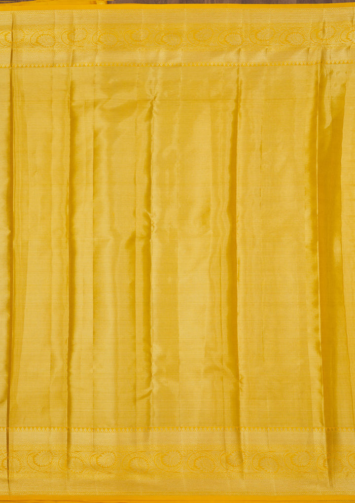 Yellow Zariwork Pure Silk Saree