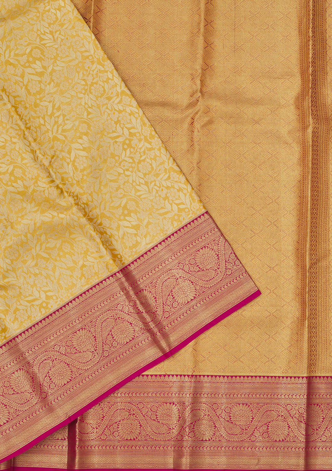 Yellow Zariwork Pure Silk Saree