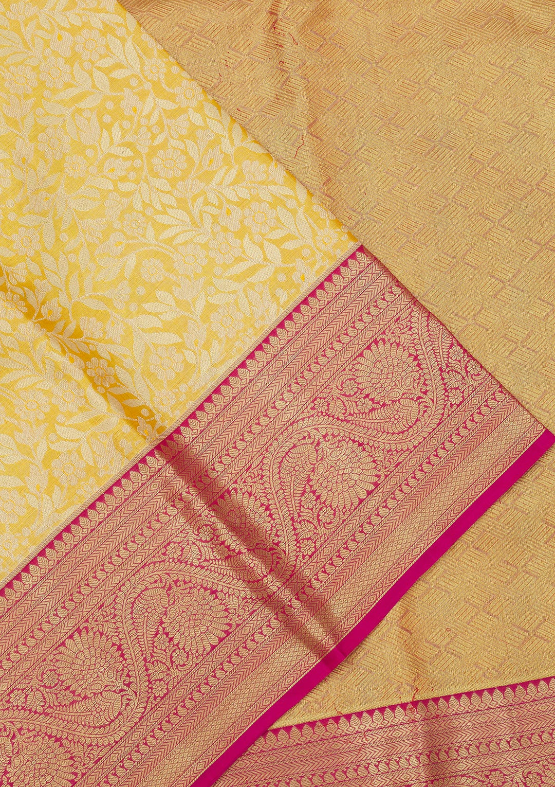 Yellow Zariwork Pure Silk Saree