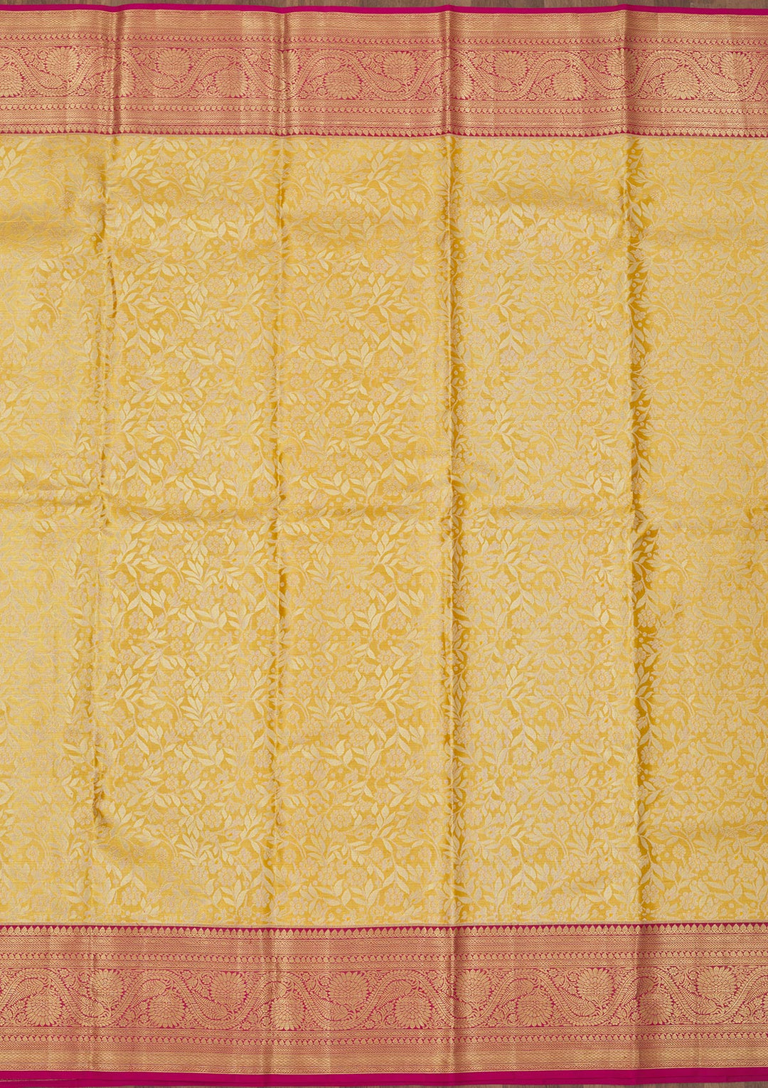 Yellow Zariwork Pure Silk Saree