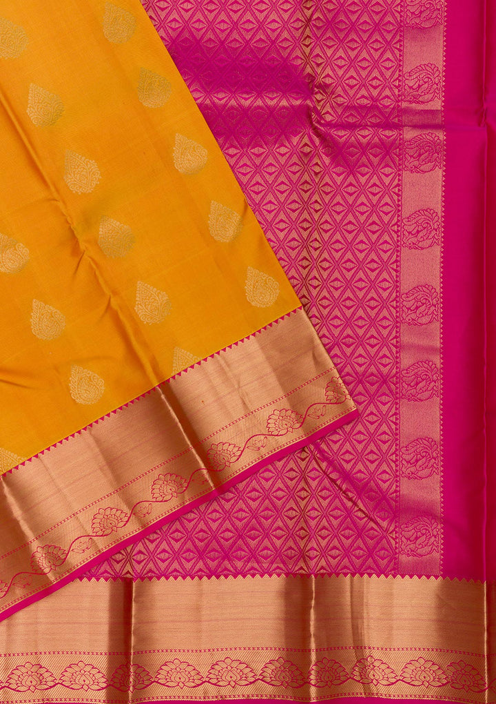 Yellow Zariwork Pure Silk Saree