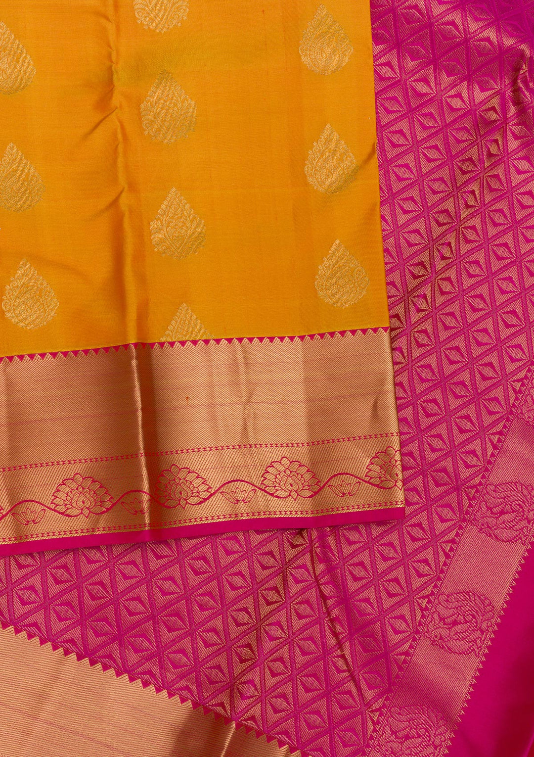 Yellow Zariwork Pure Silk Saree