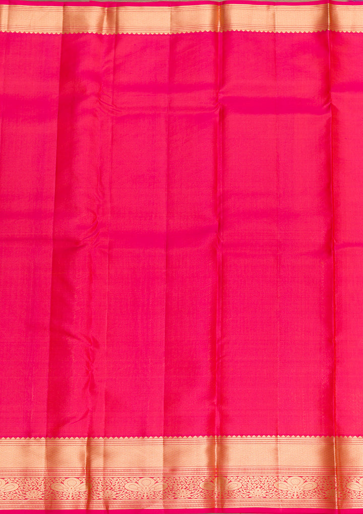 Yellow Zariwork Pure Silk Saree-Koskii