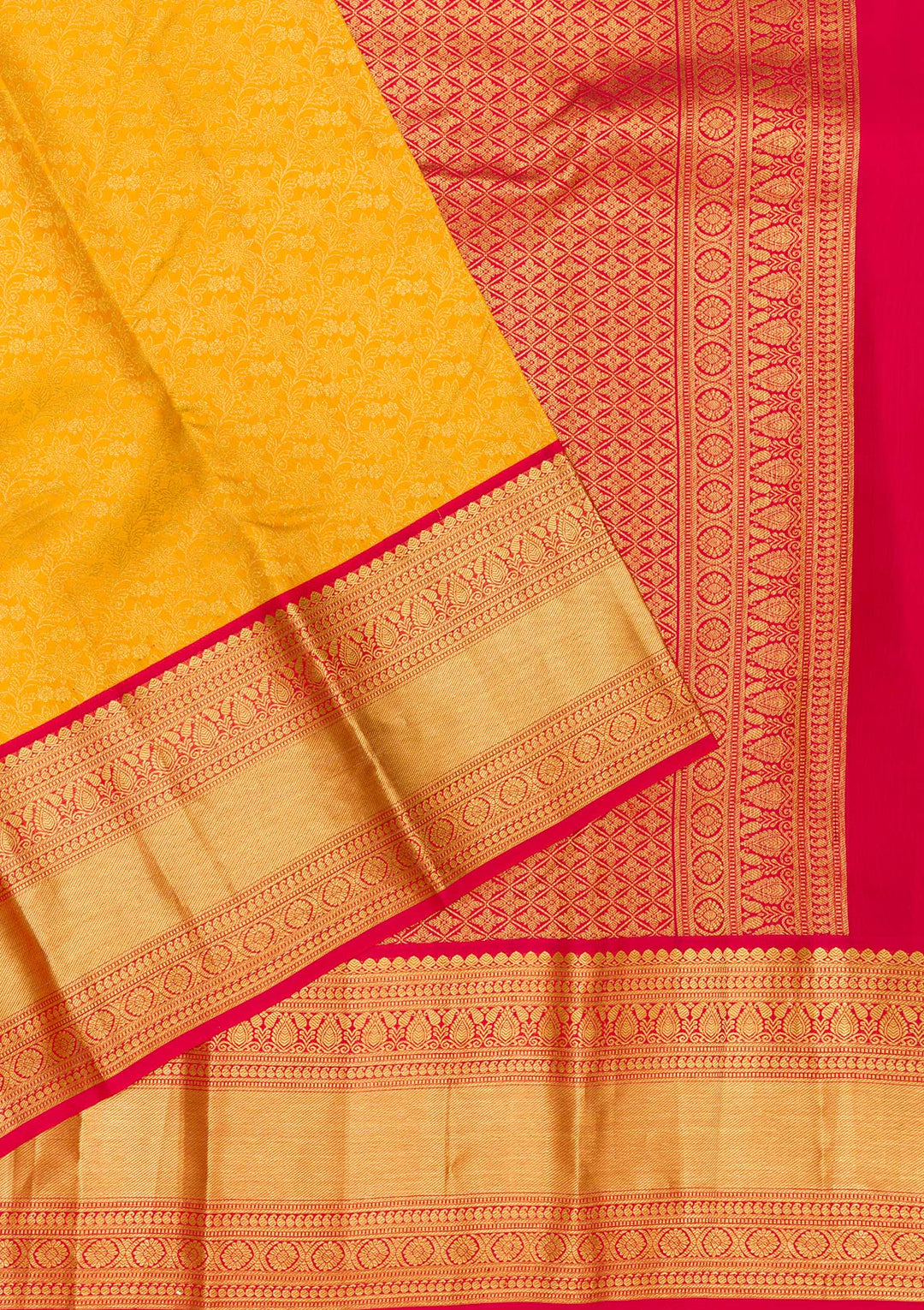Yellow Zariwork Pure Silk Saree