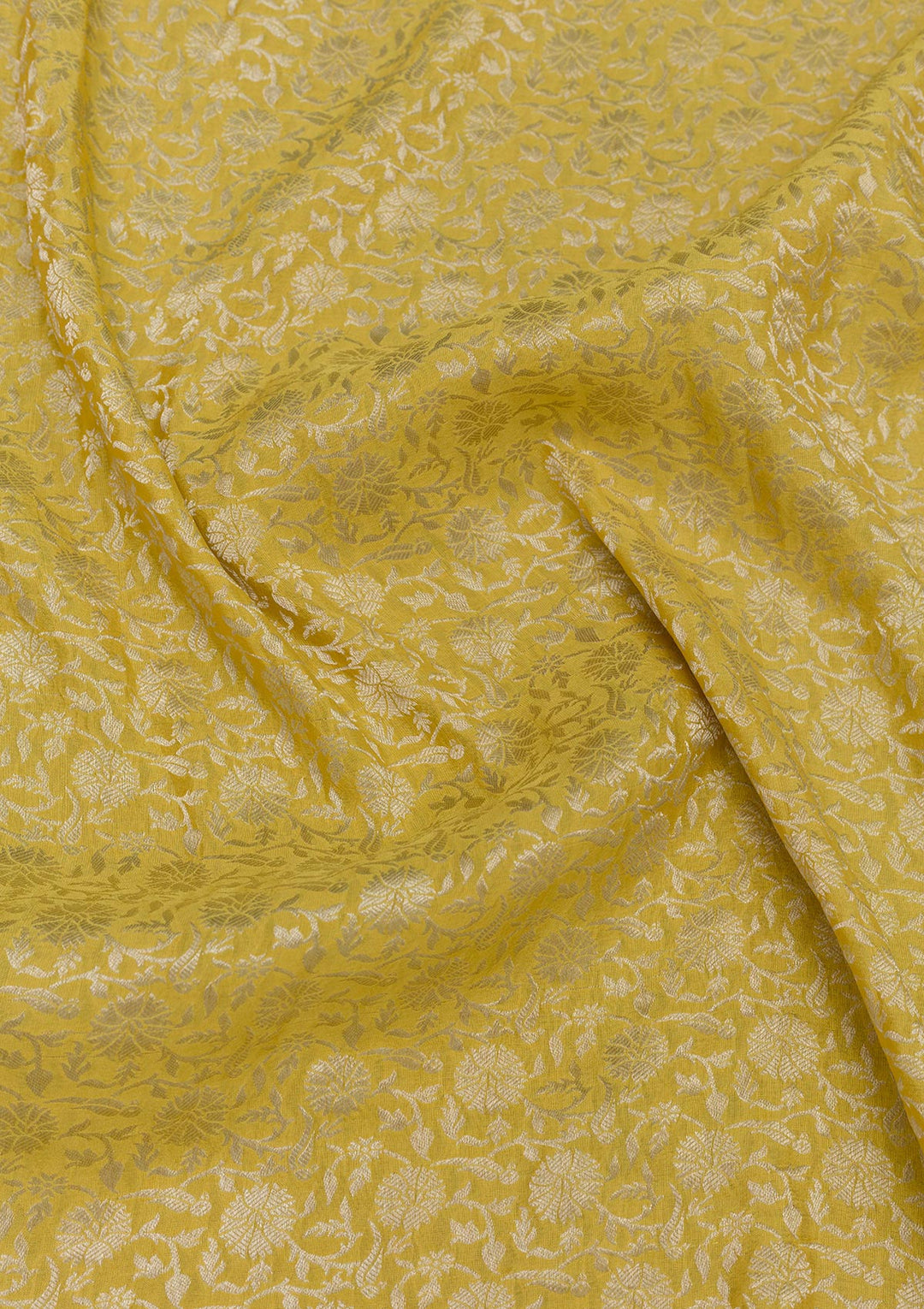 Yellow Zariwork Banarasi Pure Silk Saree