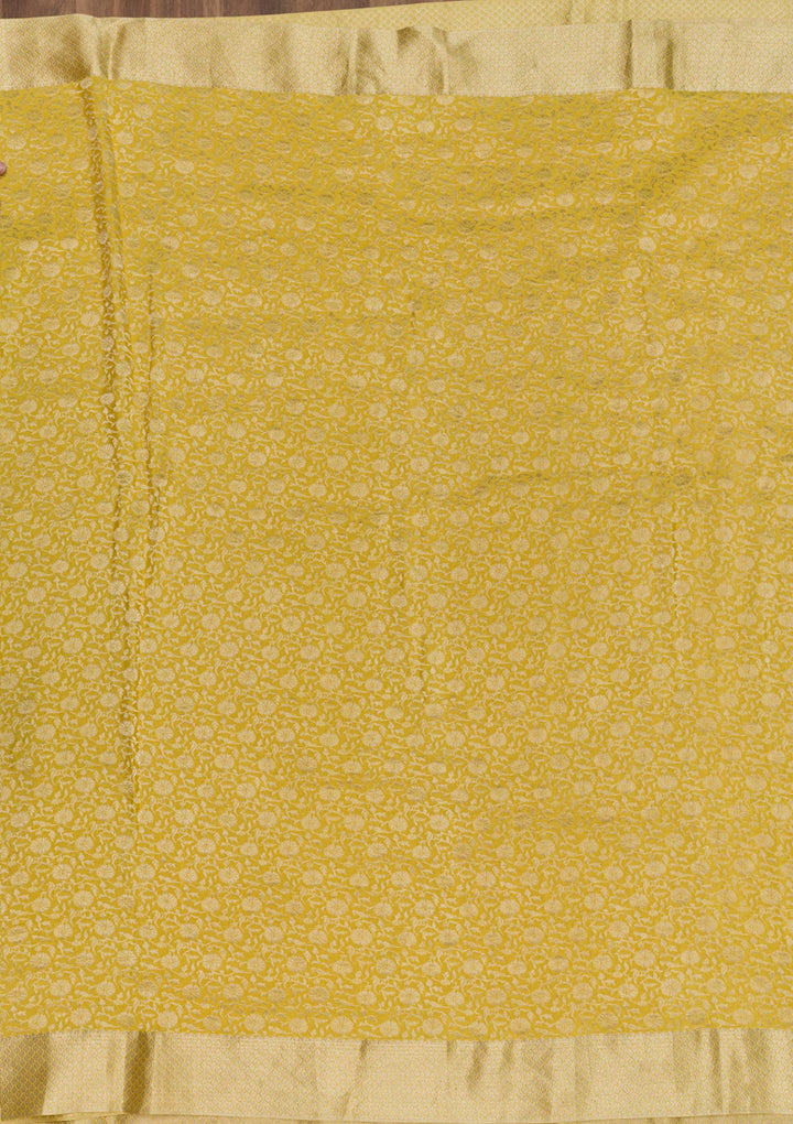 Yellow Zariwork Banarasi Pure Silk Saree