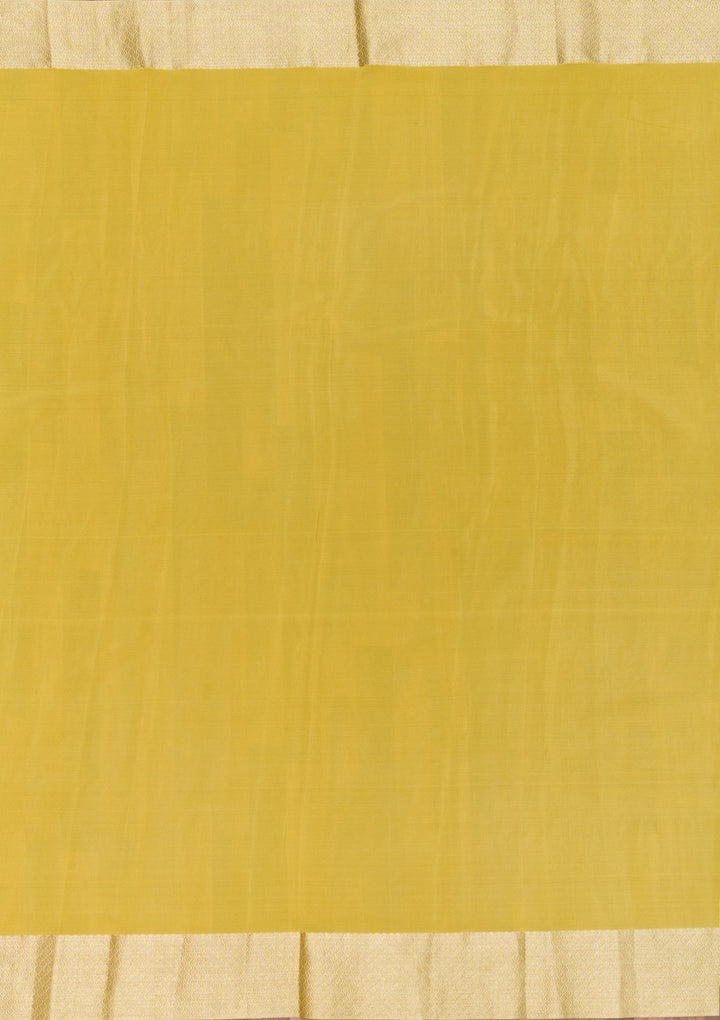 Yellow Zariwork Banarasi Pure Silk Saree
