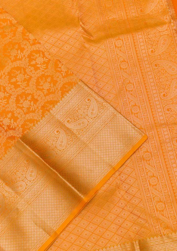 Yellow Zariwork Kanjivaram Pure Silk Saree