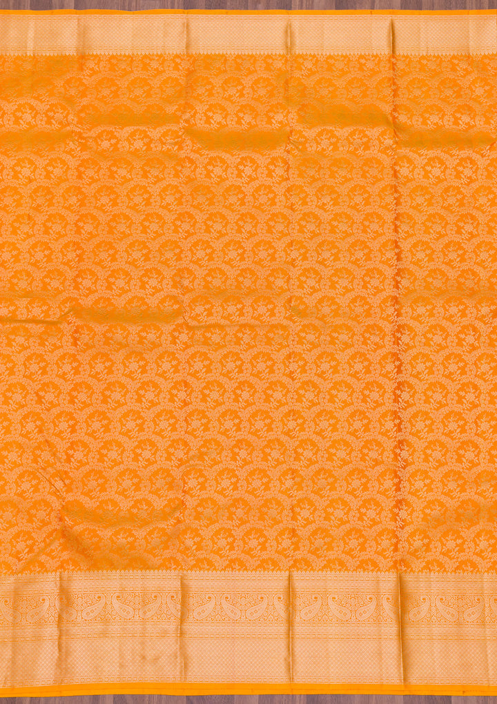 Yellow Zariwork Kanjivaram Pure Silk Saree