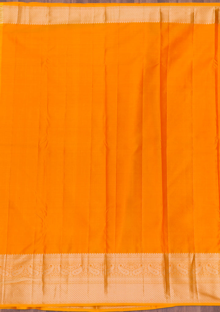 Yellow Zariwork Kanjivaram Pure Silk Saree