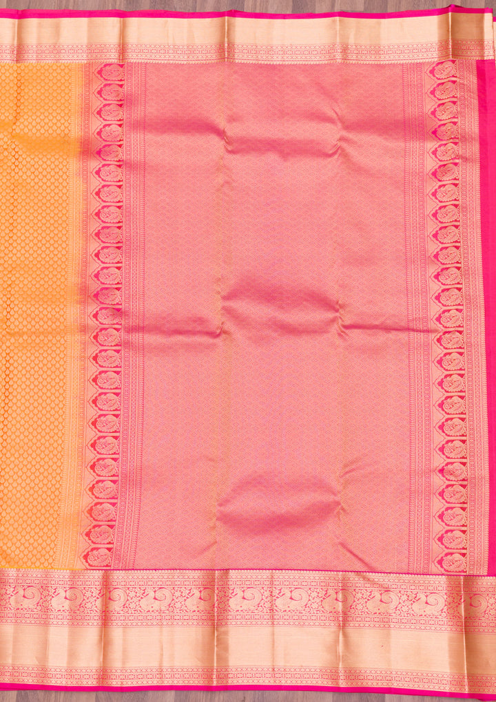 Yellow Zariwork Banarasi Pure Silk Saree