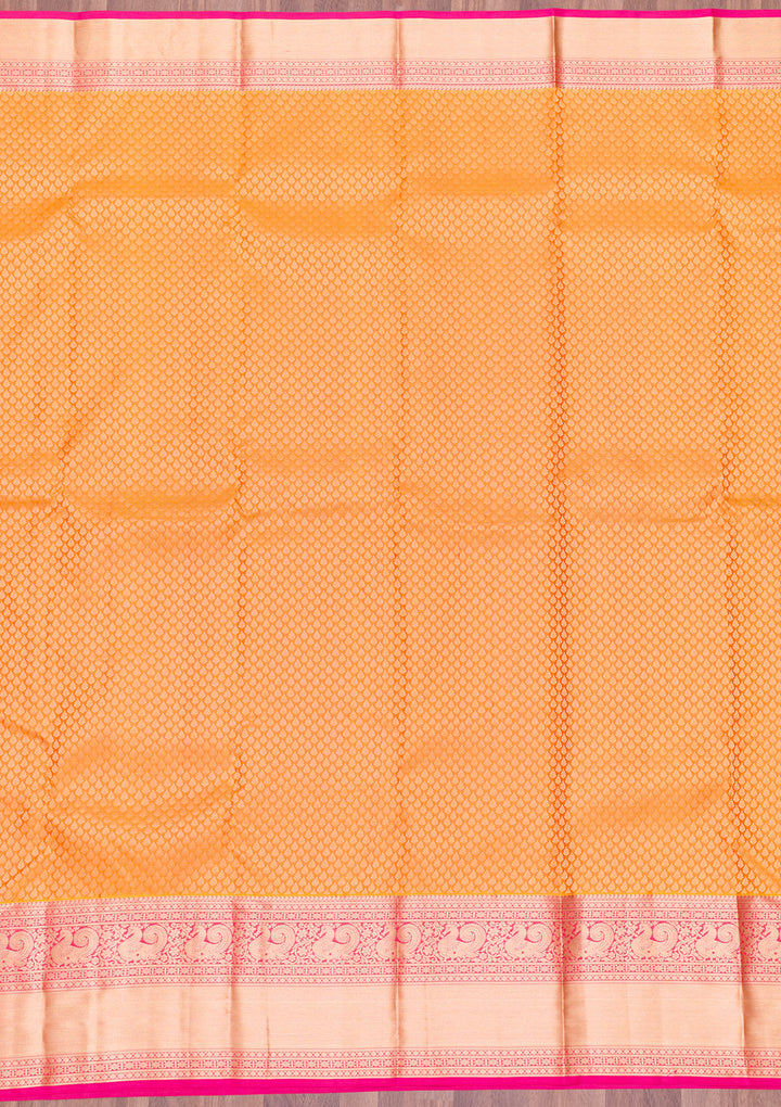 Yellow Zariwork Banarasi Pure Silk Saree