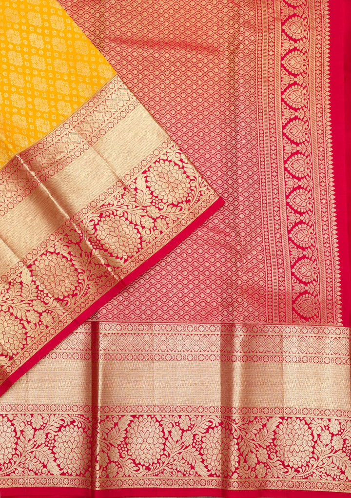 Yellow Zariwork Pure Silk Saree