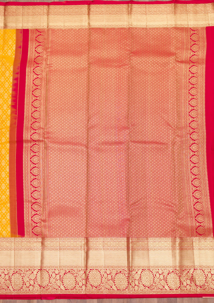 Yellow Zariwork Pure Silk Saree
