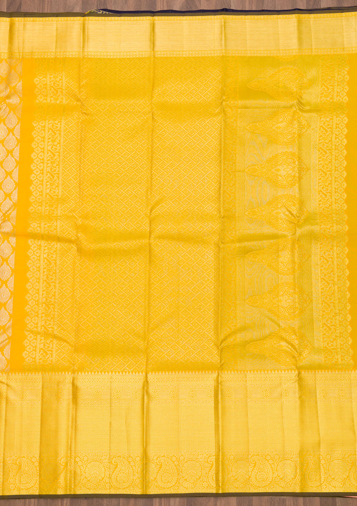 Yellow Zariwork Kanjivaram Pure Silk Saree