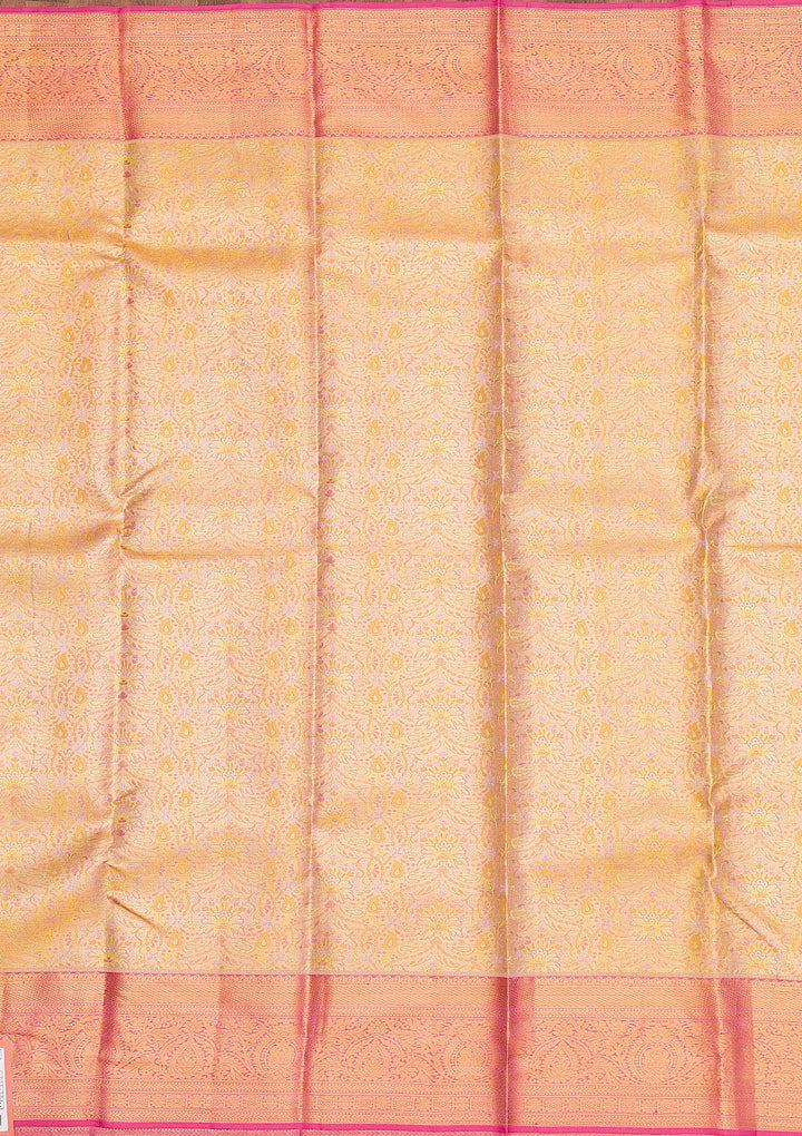 Yellow Zariwork Pure Silk Saree
