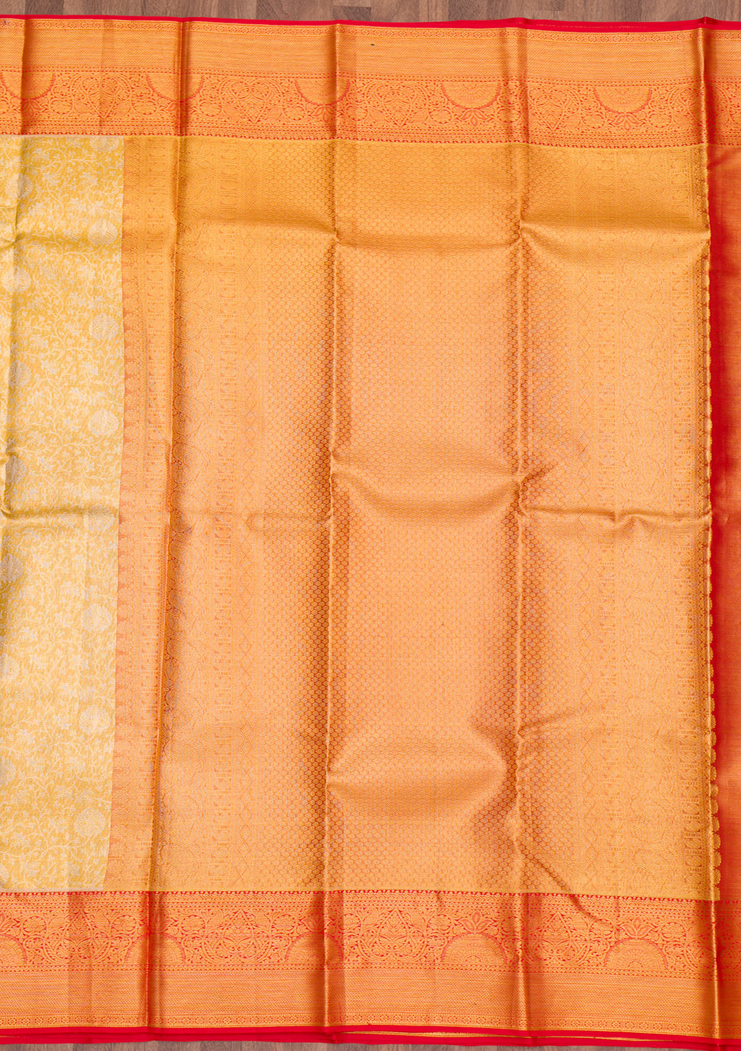 Yellow Zariwork Pure Silk Saree