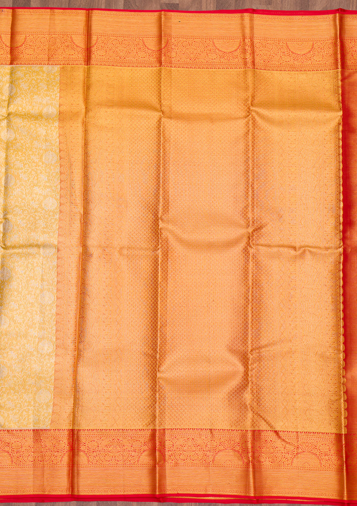 Yellow Zariwork Pure Silk Saree