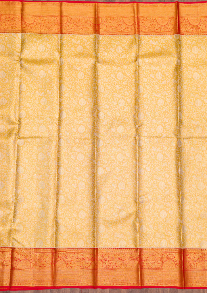 Yellow Zariwork Pure Silk Saree