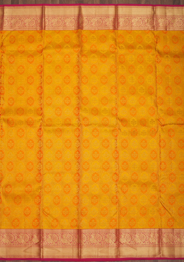 Yellow Zariwork Pure Silk Saree