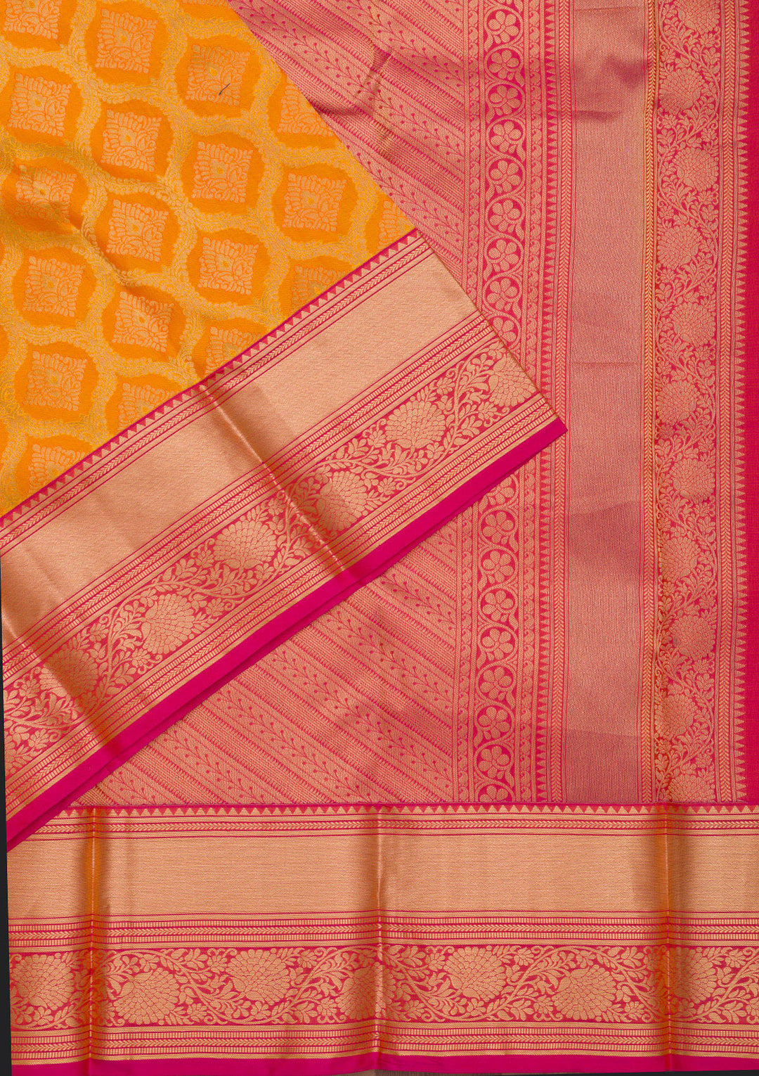 Yellow Zariwork Pure Silk Saree