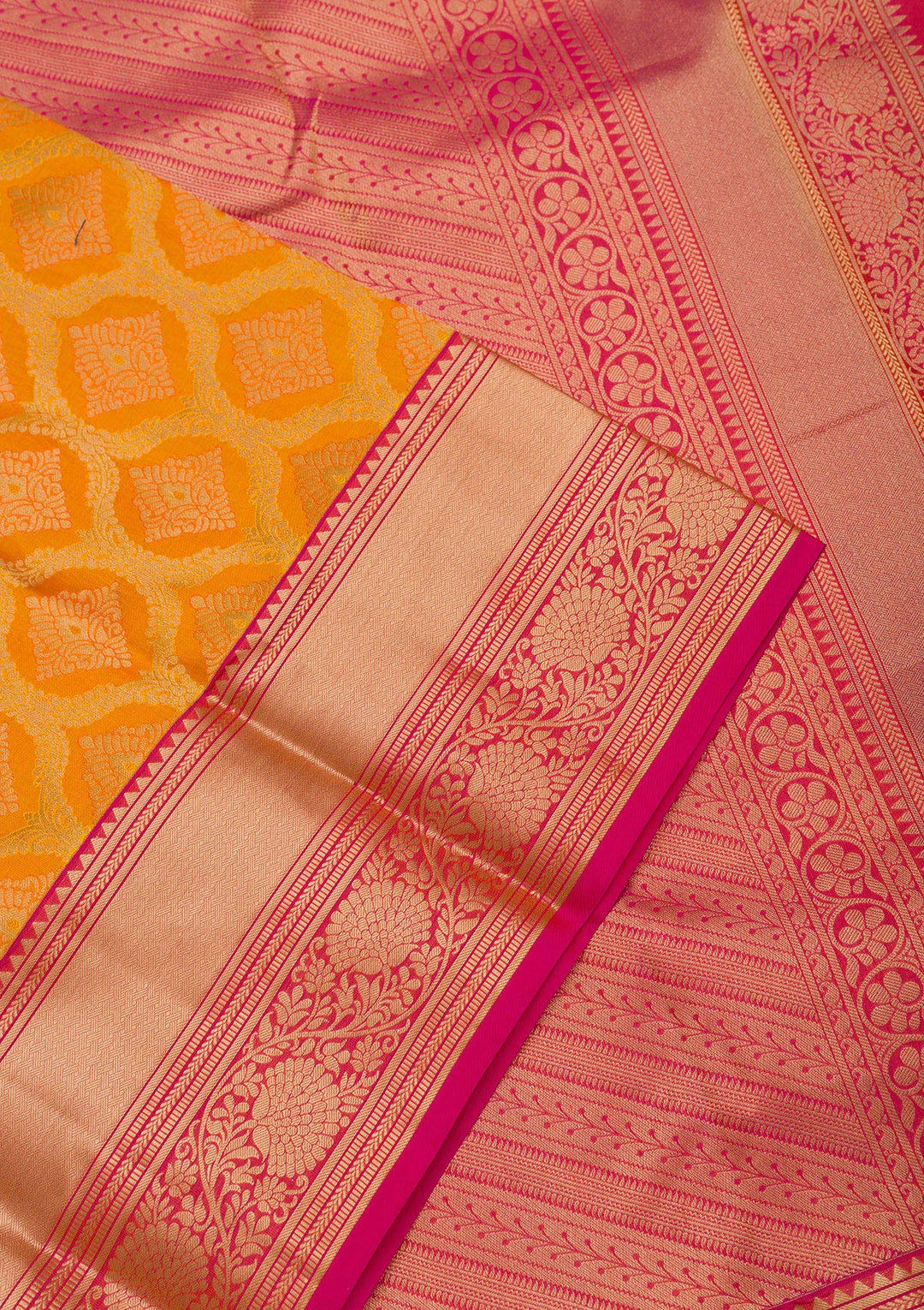 Yellow Zariwork Pure Silk Saree