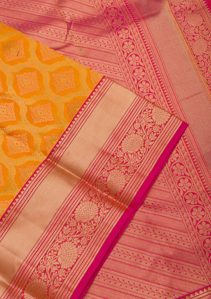 Yellow Zariwork Pure Silk Saree