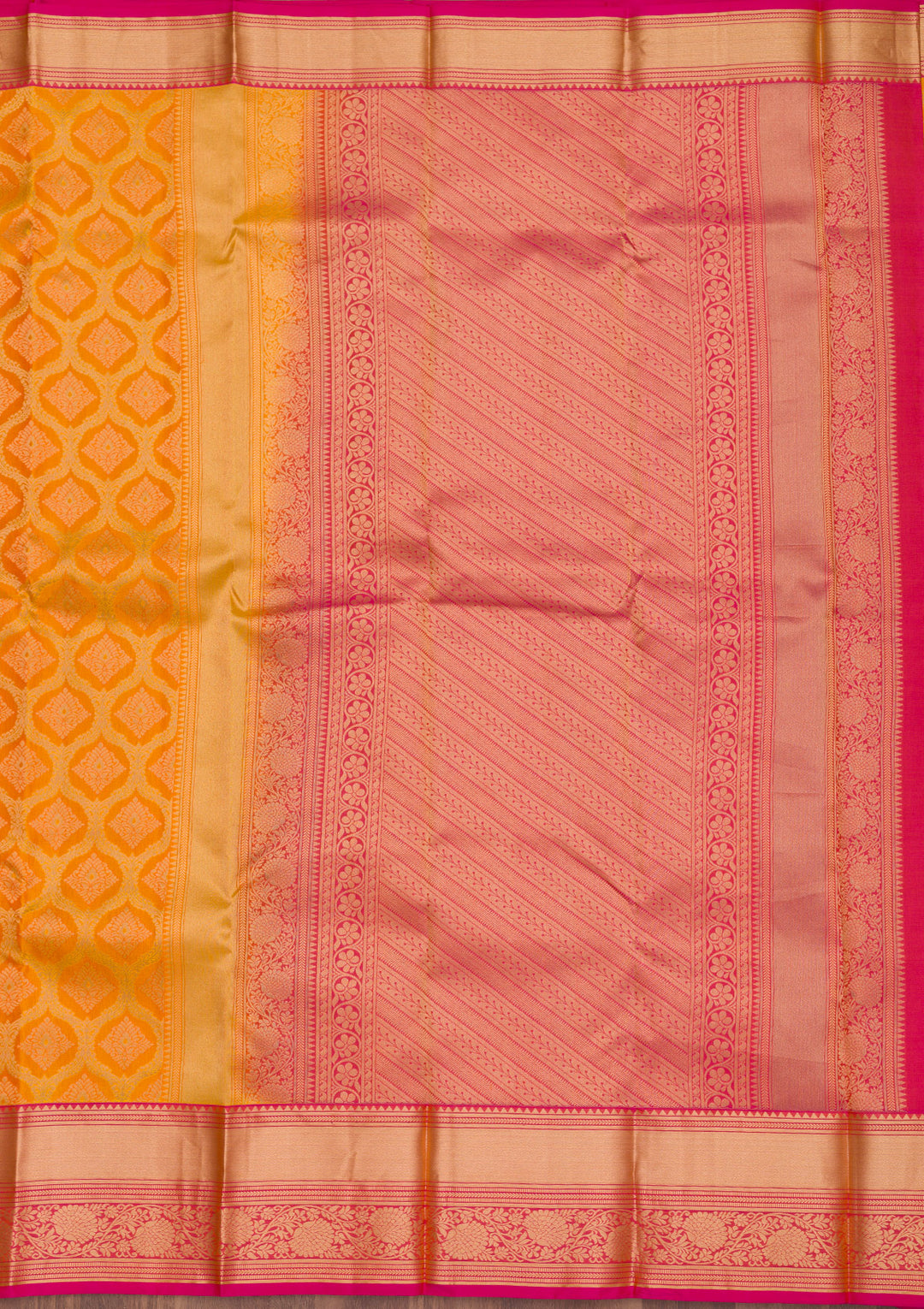 Yellow Zariwork Pure Silk Saree