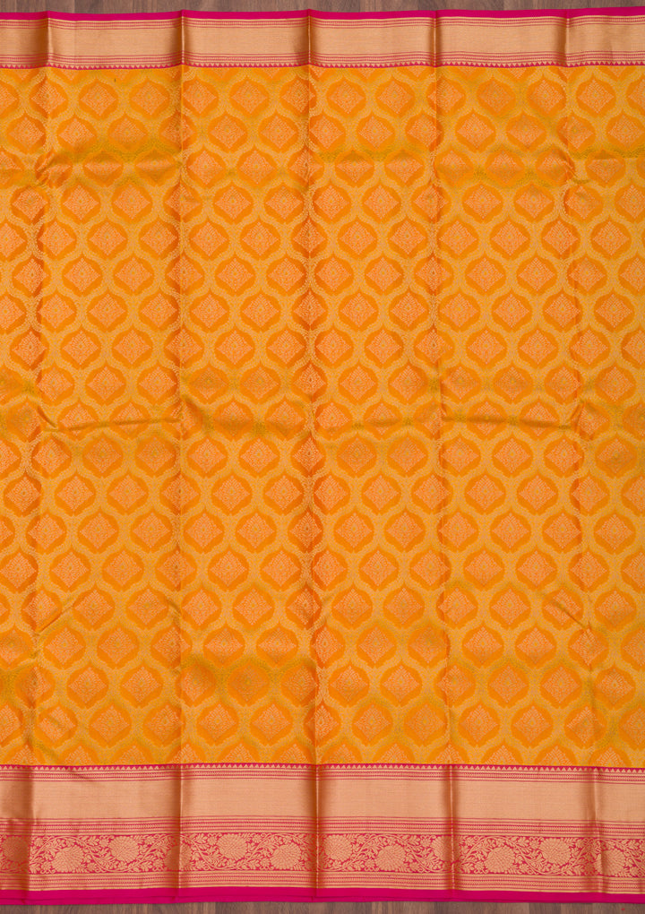 Yellow Zariwork Pure Silk Saree