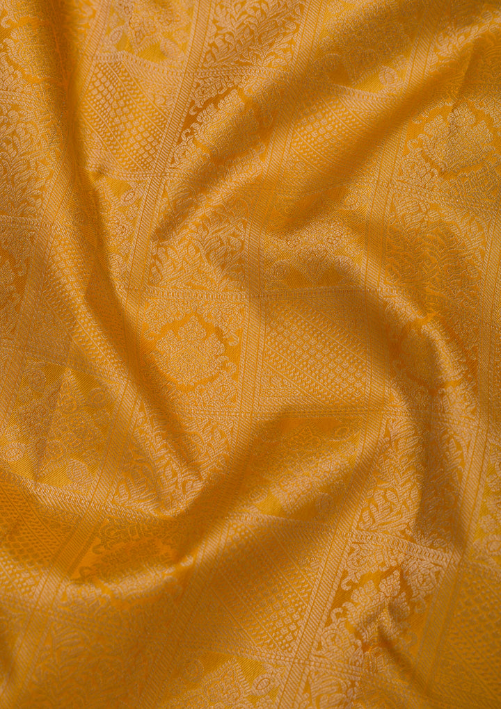 Yellow Zariwork Pure Silk Saree