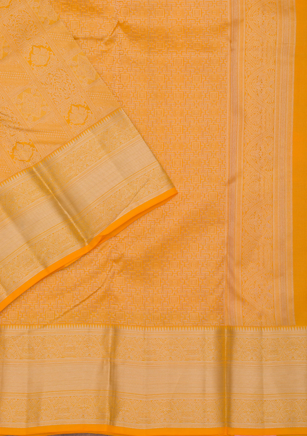 Yellow Zariwork Pure Silk Saree