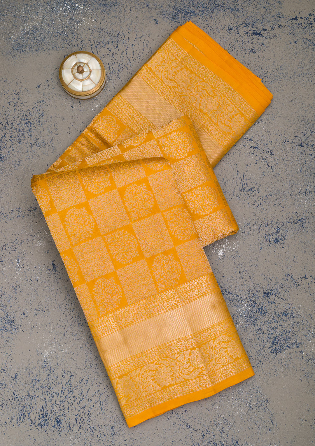Yellow Zariwork Pure Silk Saree
