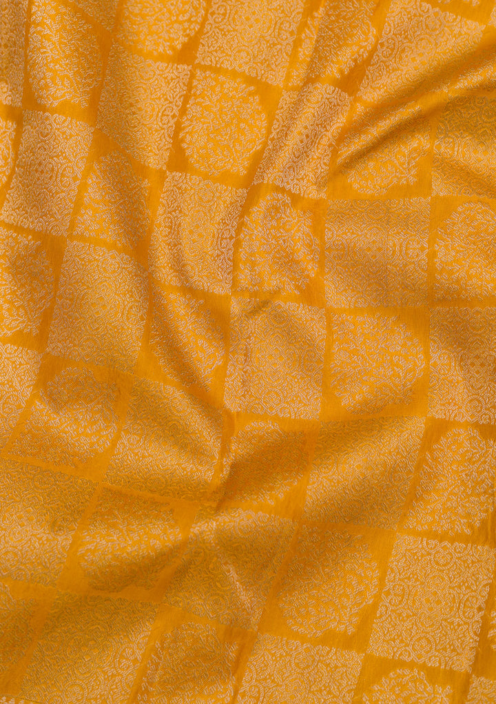 Yellow Zariwork Pure Silk Saree