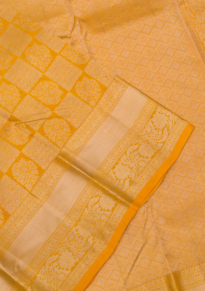 Yellow Zariwork Pure Silk Saree