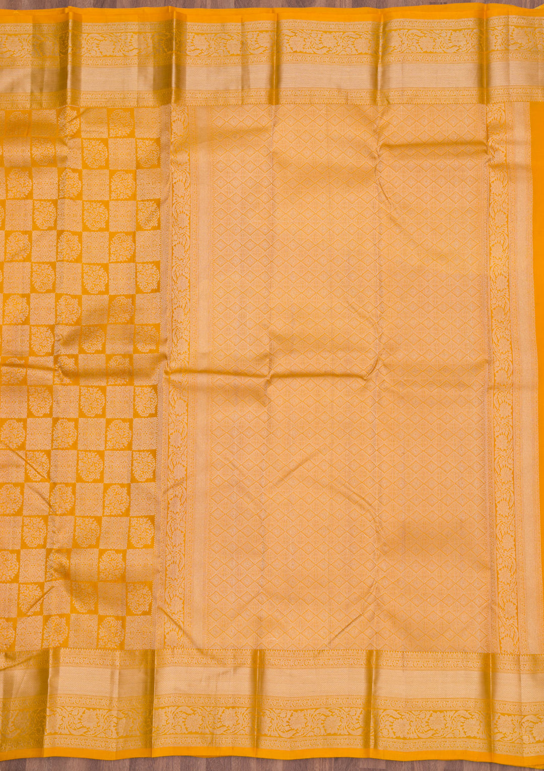 Yellow Zariwork Pure Silk Saree