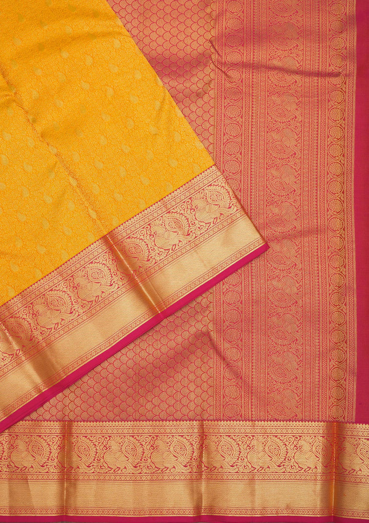 Yellow Zariwork Pure Silk Saree